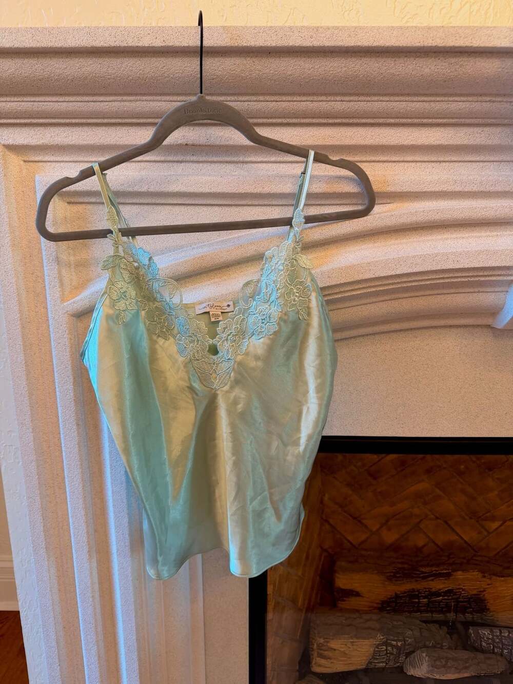 In Bloom by Jonquil Camisole Size M Green Lace Satin